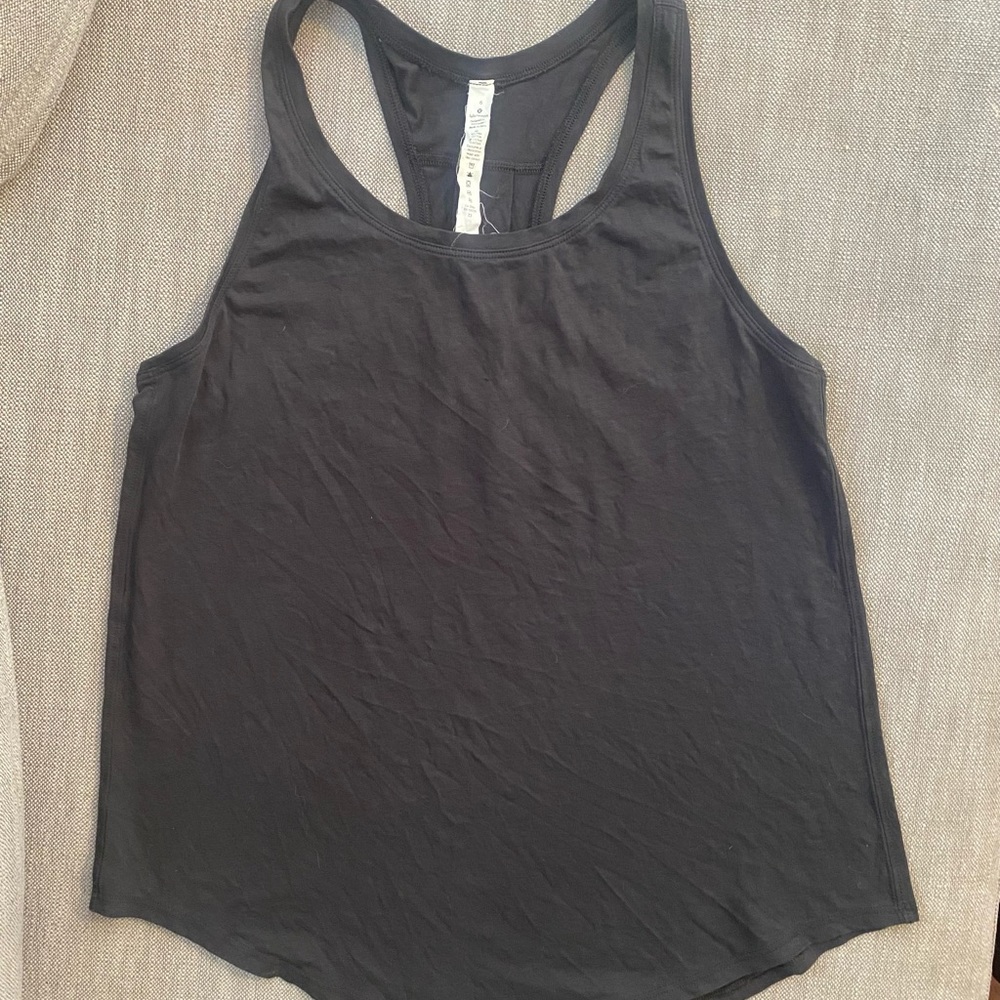 Lululemon Racerback Tank Top Black 6 - Picture 2 of 3